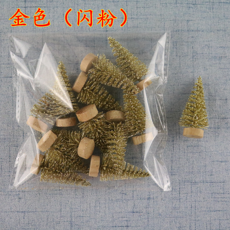 Bagged Mini Christmas Tree Sisal Silk Snow Tasong Decoration Small Christmas Tree Gold Silver Blue, Green and Bagged Mini Christmas Tree Sisal Silk Snow Tasong Decoration Small Christmas Tree Gold Silver Blue, Green and