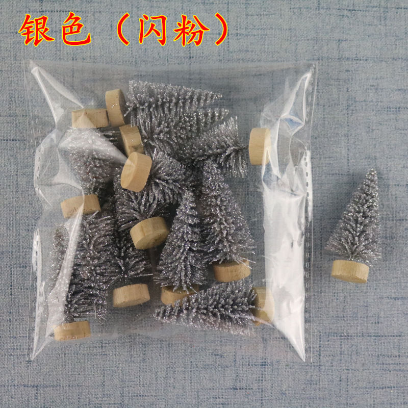 Bagged Mini Christmas Tree Sisal Silk Snow Tasong Decoration Small Christmas Tree Gold Silver Blue, Green and Bagged Mini Christmas Tree Sisal Silk Snow Tasong Decoration Small Christmas Tree Gold Silver Blue, Green and