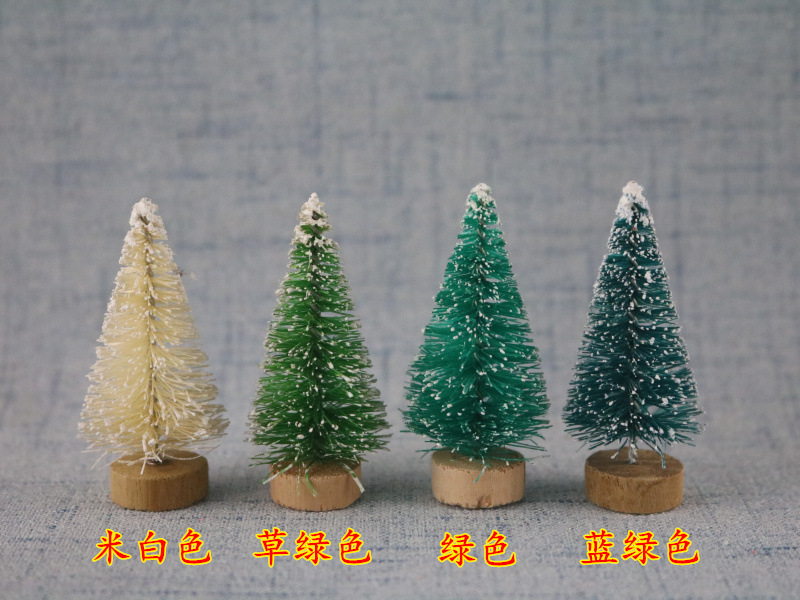 Bagged Mini Christmas Tree Sisal Silk Snow Tasong Decoration Small Christmas Tree Gold Silver Blue, Green and Bagged Mini Christmas Tree Sisal Silk Snow Tasong Decoration Small Christmas Tree Gold Silver Blue, Green and