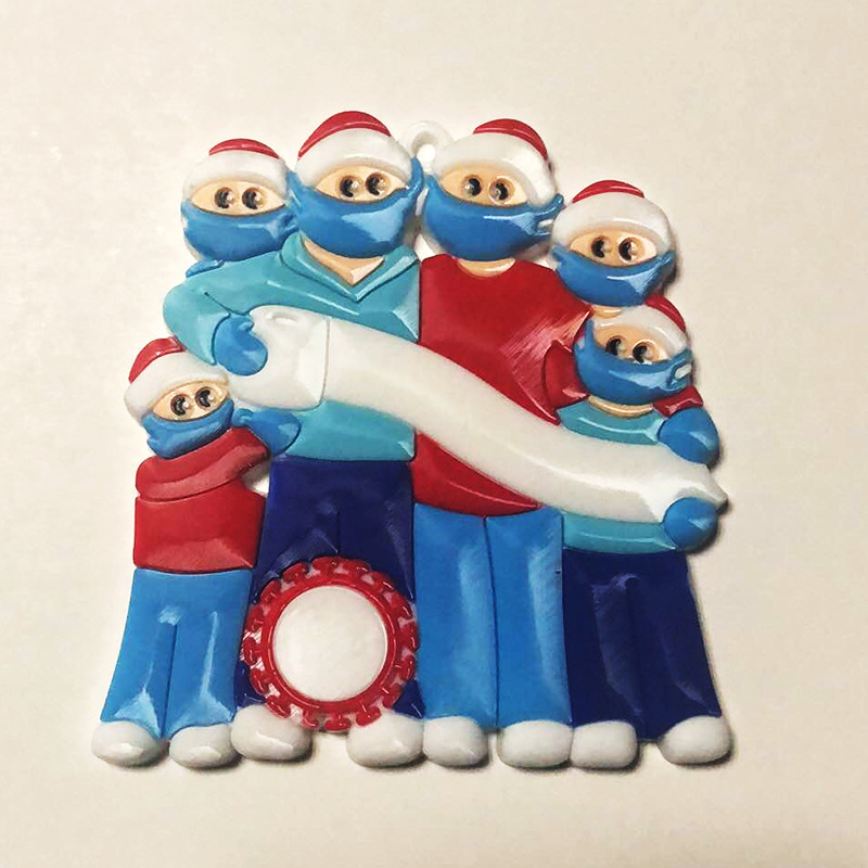 Mask Snowman Christmas Tree Pendant Resin PVC Plastic Christmas Tree Pendant Snowman Christmas Tree Pendant
