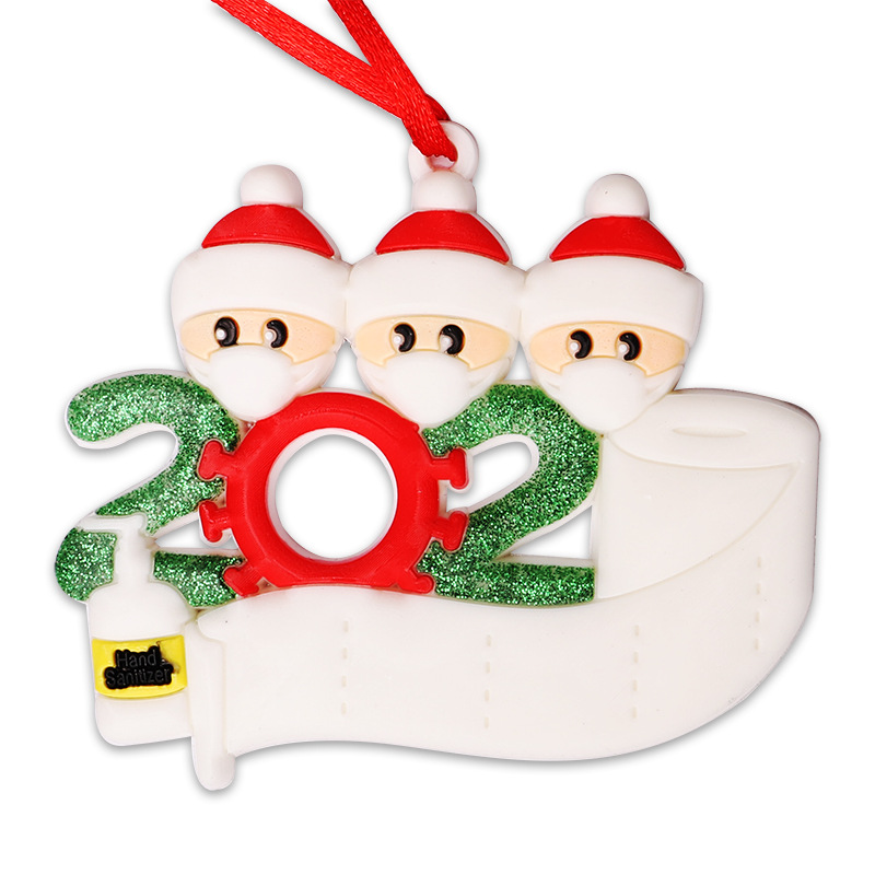 Mask Snowman Christmas Tree Pendant Resin PVC Plastic Christmas Tree Pendant Snowman Christmas Tree Pendant