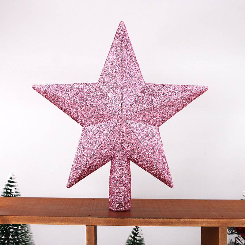 Celt Christmas Decorative Christmas Tree Top Star 101520cm Pink Christmas Tree Top FivePointed Star