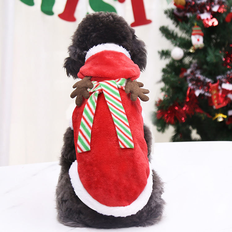 Dog Clothes Christmas Holiday Dress up Small and Medium Dogs Cat Pet Clothing Supplies Autumn and Winter Flannel Elk