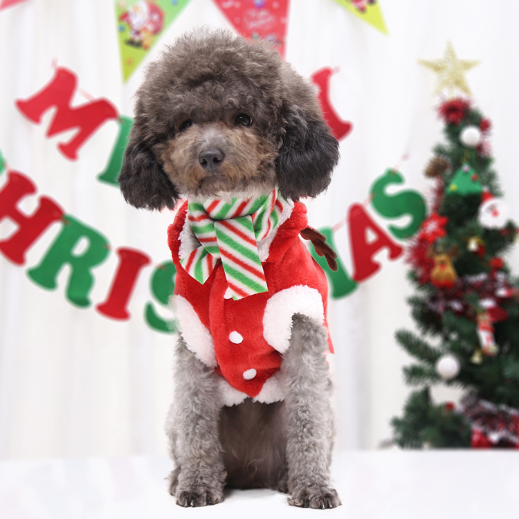 Dog Clothes Christmas Holiday Dress up Small and Medium Dogs Cat Pet Clothing Supplies Autumn and Winter Flannel Elk Dog Clothes Christmas Holiday Dress up Small and Medium Dogs Cat Pet Clothing Supplies Autumn and Winter Flannel Elk