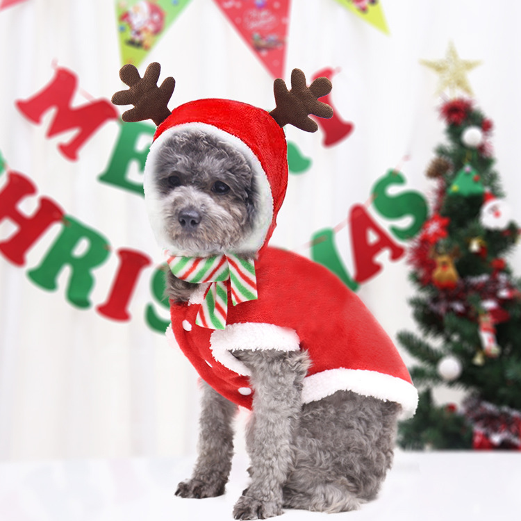 Dog Clothes Christmas Holiday Dress up Small and Medium Dogs Cat Pet Clothing Supplies Autumn and Winter Flannel Elk Dog Clothes Christmas Holiday Dress up Small and Medium Dogs Cat Pet Clothing Supplies Autumn and Winter Flannel Elk