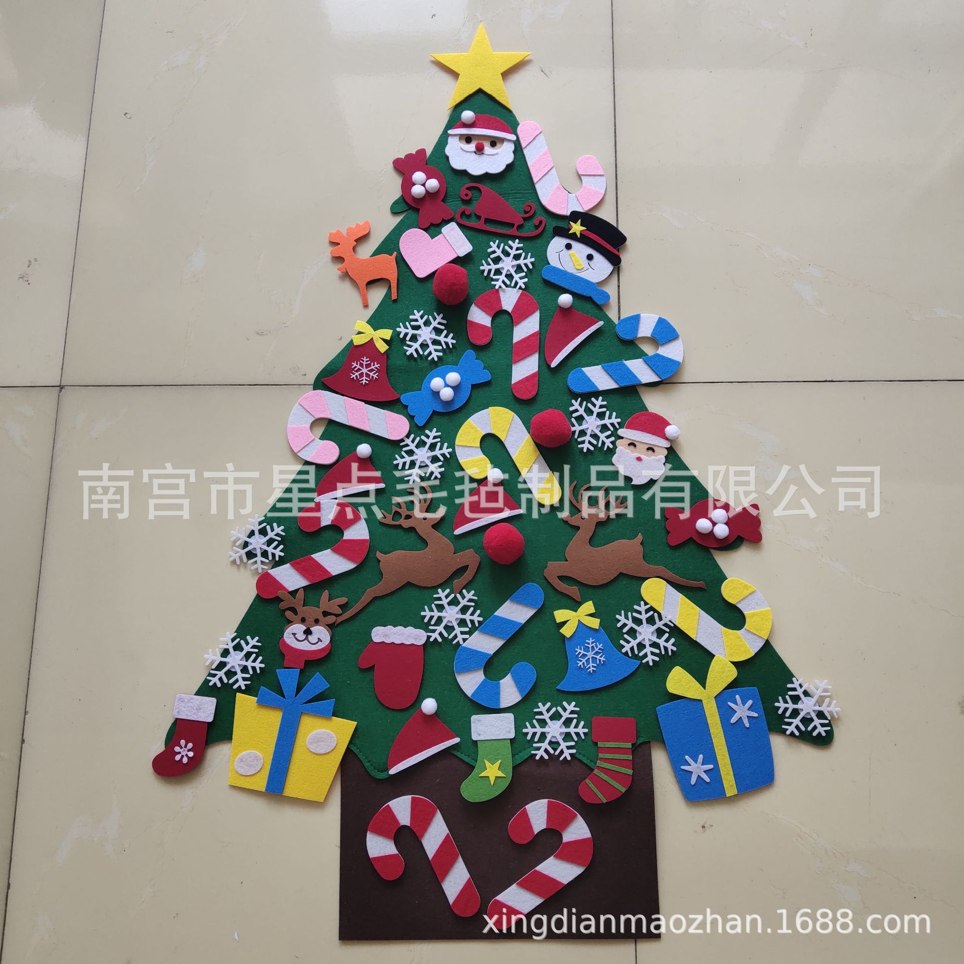 Felt Christmas Tree Non-Woven Christmas Decoration Cross-Border Handmade Puzzle DIY Hanging Christmas Tree Decoration