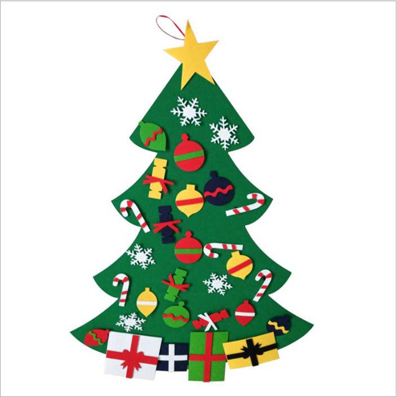 Felt Christmas Tree Non-Woven Christmas Decoration Cross-Border Handmade Puzzle DIY Hanging Christmas Tree Decoration