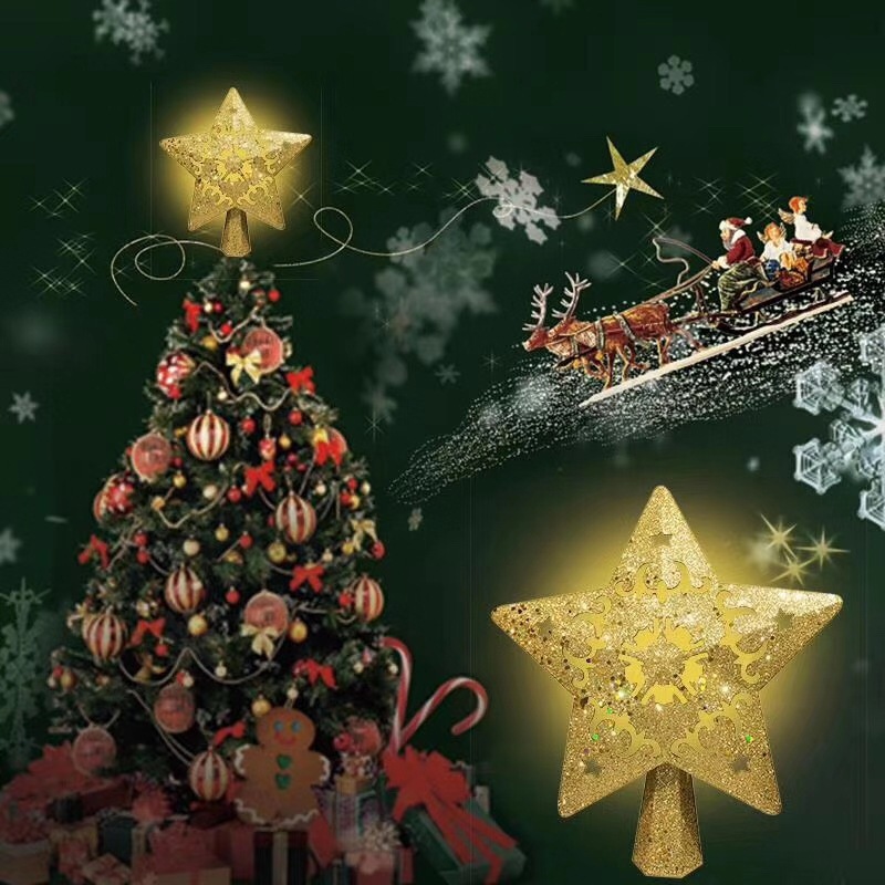 New Christmas Tree Top Shooting Lamp 3D Projection Lamp Star Christmas Tree Decoration Rotating Storm Projection Lamp New Christmas Tree Top Shooting Lamp 3D Projection Lamp Star Christmas Tree Decoration Rotating Storm Projection Lamp