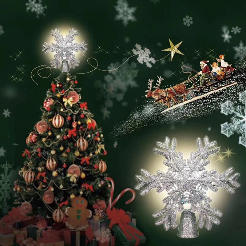 New Christmas Tree Top Shooting Lamp 3D Projection Lamp Star Christmas Tree Decoration Rotating Storm Projection Lamp New Christmas Tree Top Shooting Lamp 3D Projection Lamp Star Christmas Tree Decoration Rotating Storm Projection Lamp