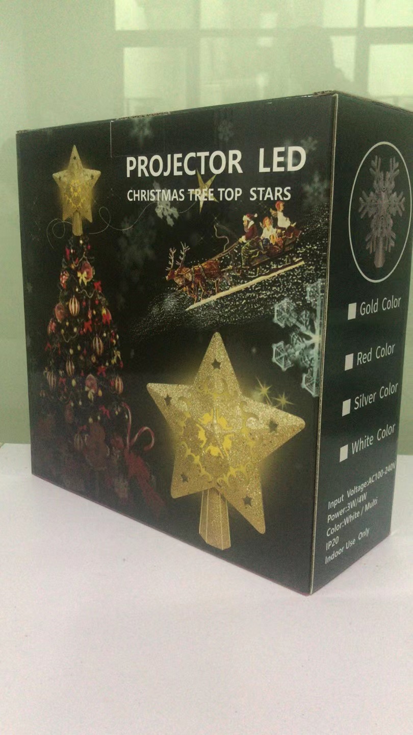 New Christmas Tree Top Shooting Lamp 3D Projection Lamp Star Christmas Tree Decoration Rotating Storm Projection Lamp New Christmas Tree Top Shooting Lamp 3D Projection Lamp Star Christmas Tree Decoration Rotating Storm Projection Lamp