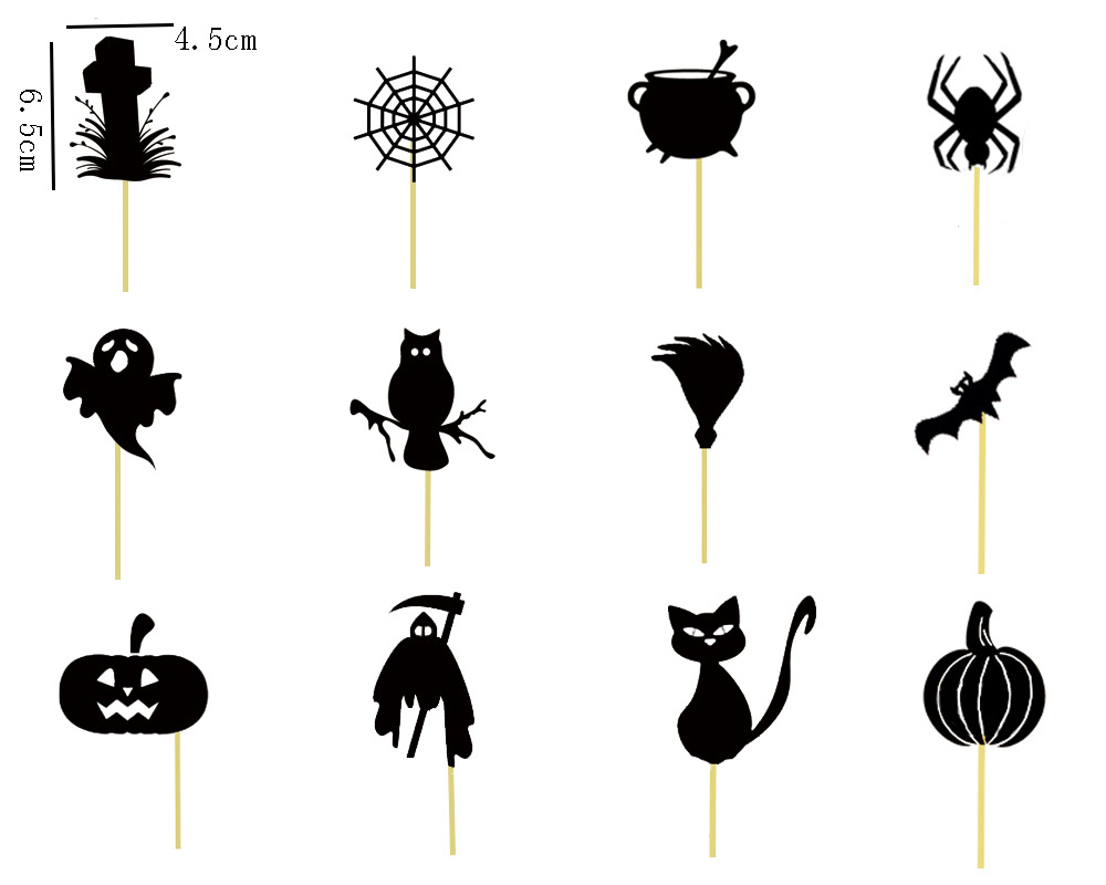 New Halloween Halloween Cake Decorative Planting Flags Witch Bat Skull Paper Cup Baking Decoration Supplies New Halloween Halloween Cake Decorative Planting Flags Witch Bat Skull Paper Cup Baking Decoration Supplies