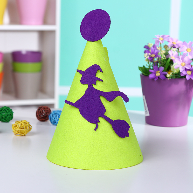 Factory Direct Sales Halloween Decorations Party Birthday Supplies Felt Cloth Children&#039;s DIY Handmade Hats Wholesale