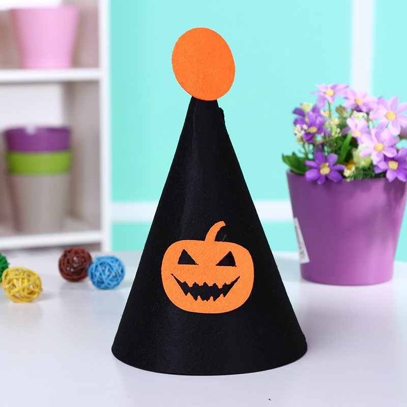 Factory Direct Sales Halloween Decorations Party Birthday Supplies Felt Cloth Children&#039;s DIY Handmade Hats Wholesale