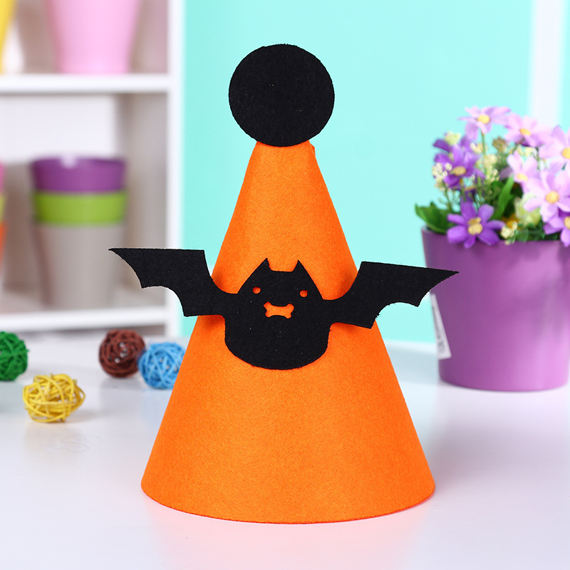 Factory Direct Sales Halloween Decorations Party Birthday Supplies Felt Cloth Children&#039;s DIY Handmade Hats Wholesale