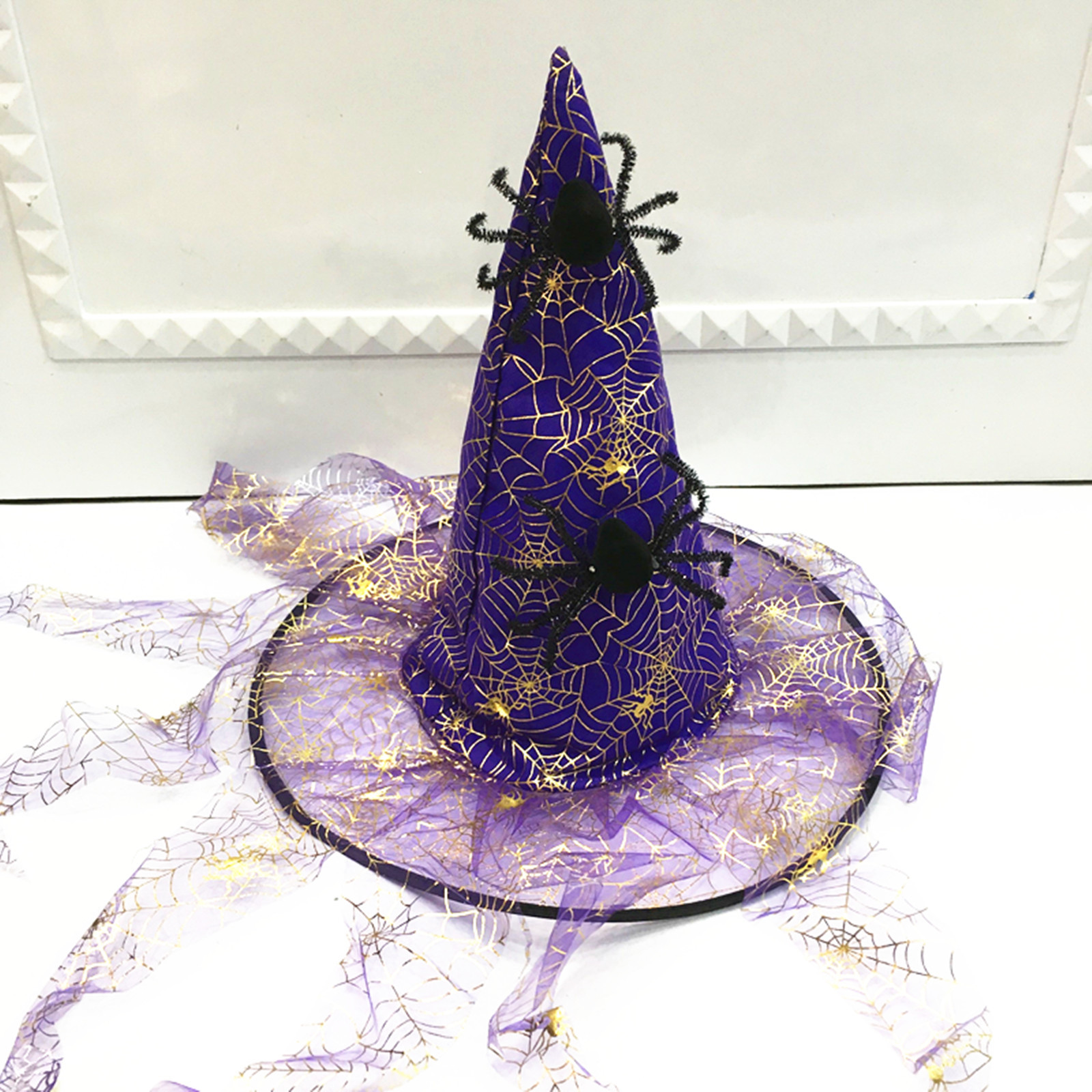 Halloween Witch Hat Gold Velvet Ribbon Witch Hat Adult Dance Dress up Wizard's Hat Ghost Festival Party Supplies Halloween Witch Hat Gold Velvet Ribbon Witch Hat Adult Dance Dress up Wizard's Hat Ghost Festival Party Supplies