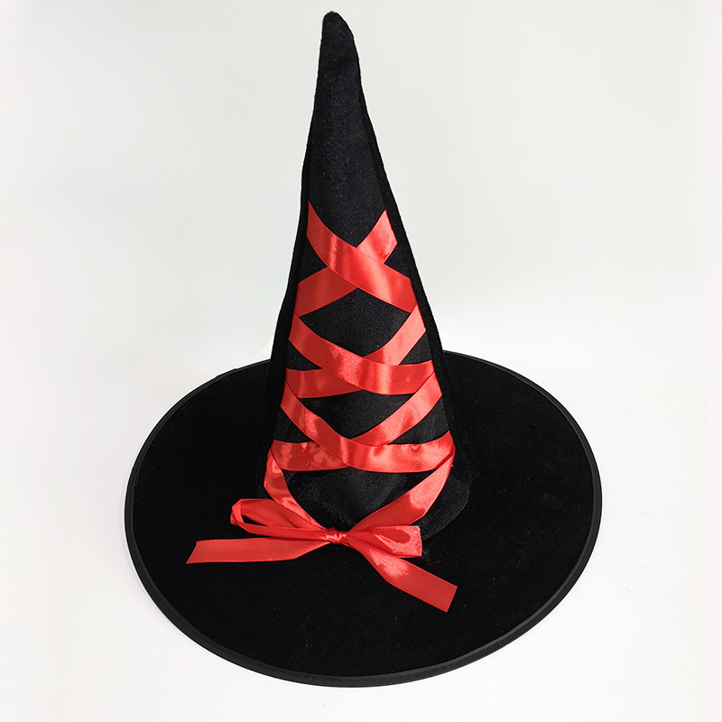 Halloween Witch Hat Gold Velvet Ribbon Witch Hat Adult Dance Dress up Wizard's Hat Ghost Festival Party Supplies Halloween Witch Hat Gold Velvet Ribbon Witch Hat Adult Dance Dress up Wizard's Hat Ghost Festival Party Supplies