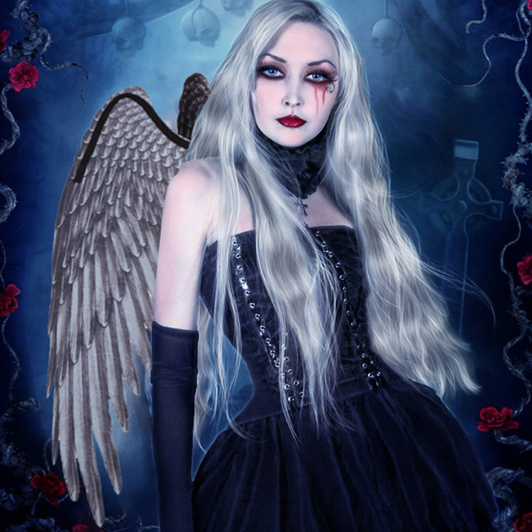 Angel Wings Adult White Halloween Cosplay Props Cross-Border Children&#039;s Dance Party Supplies Black