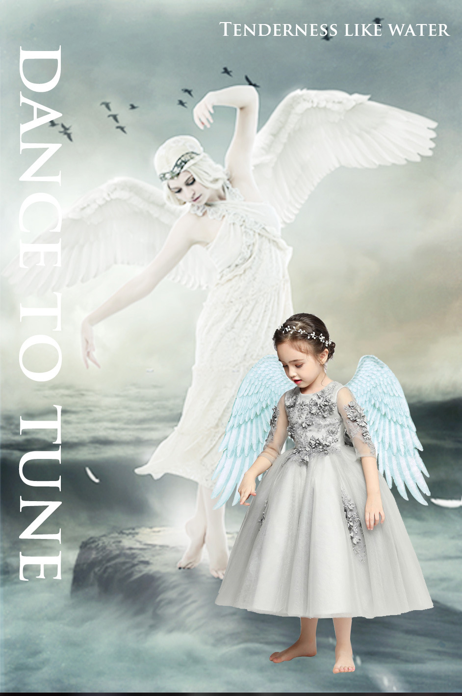Angel Wings Adult White Halloween Cosplay Props Cross-Border Children's Dance Party Supplies Black