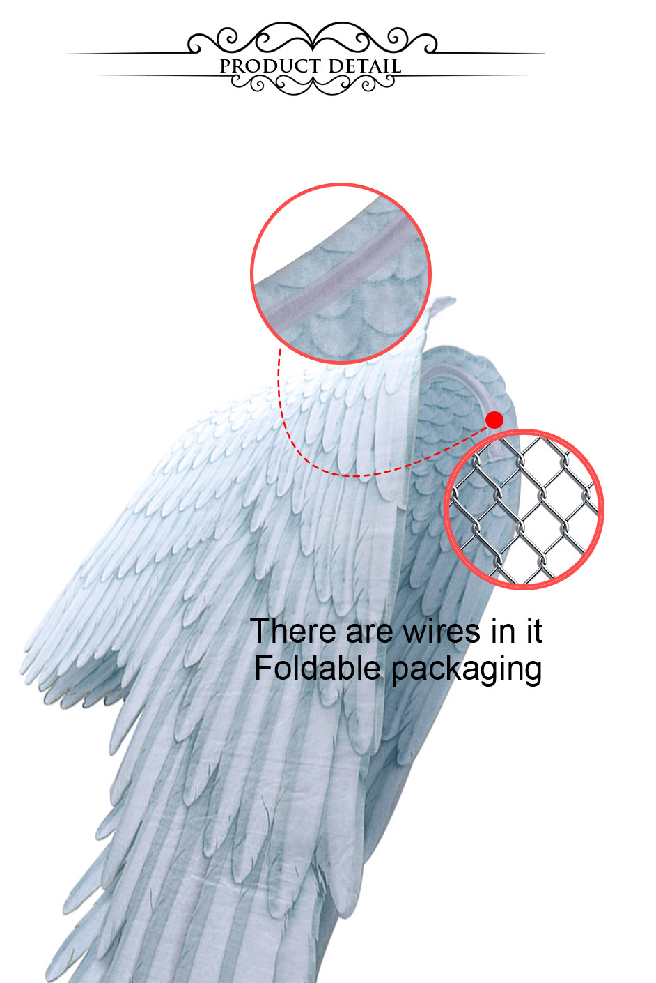 Angel Wings Adult White Halloween Cosplay Props Cross-Border Children's Dance Party Supplies Black