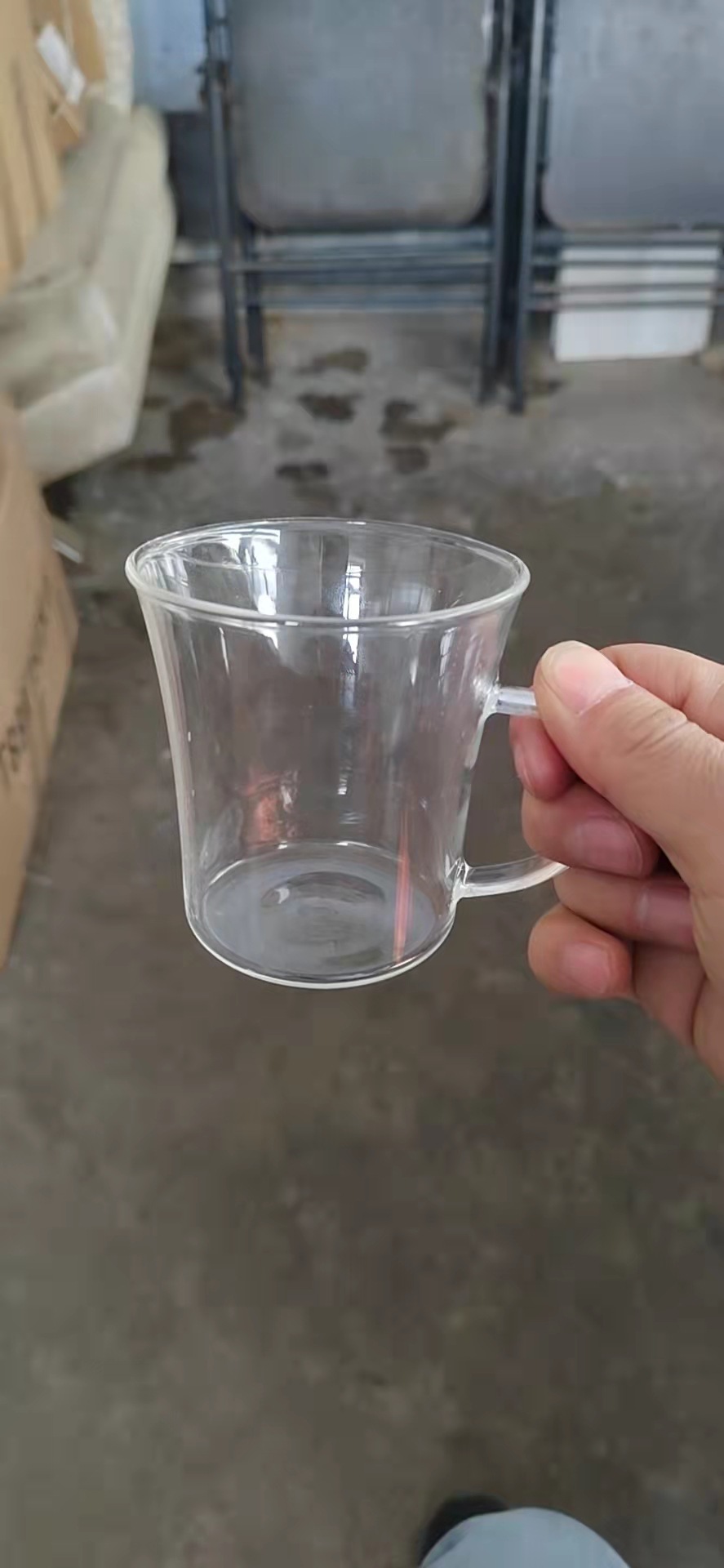 Green Tea Tea Glass Bottle Trumpet Two Kinds of Capacity Transparent Glass Can Be Heated Color Handle Wholesale Sales