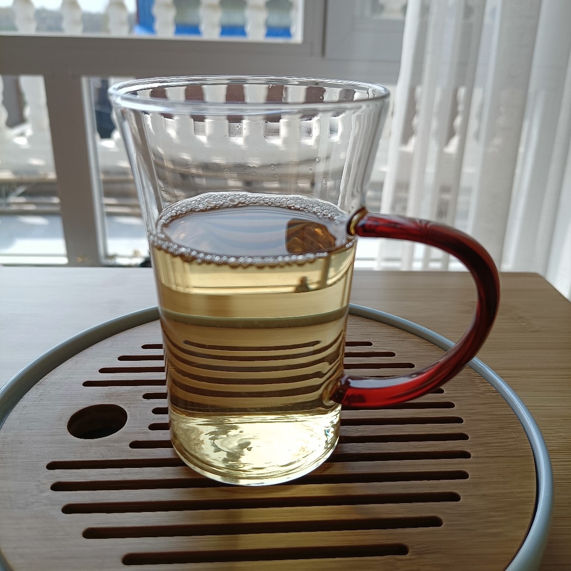 Green Tea Tea Glass Bottle Trumpet Two Kinds of Capacity Transparent Glass Can Be Heated Color Handle Wholesale Sales Green Tea Tea Glass Bottle Trumpet Two Kinds of Capacity Transparent Glass Can Be Heated Color Handle Wholesale Sales