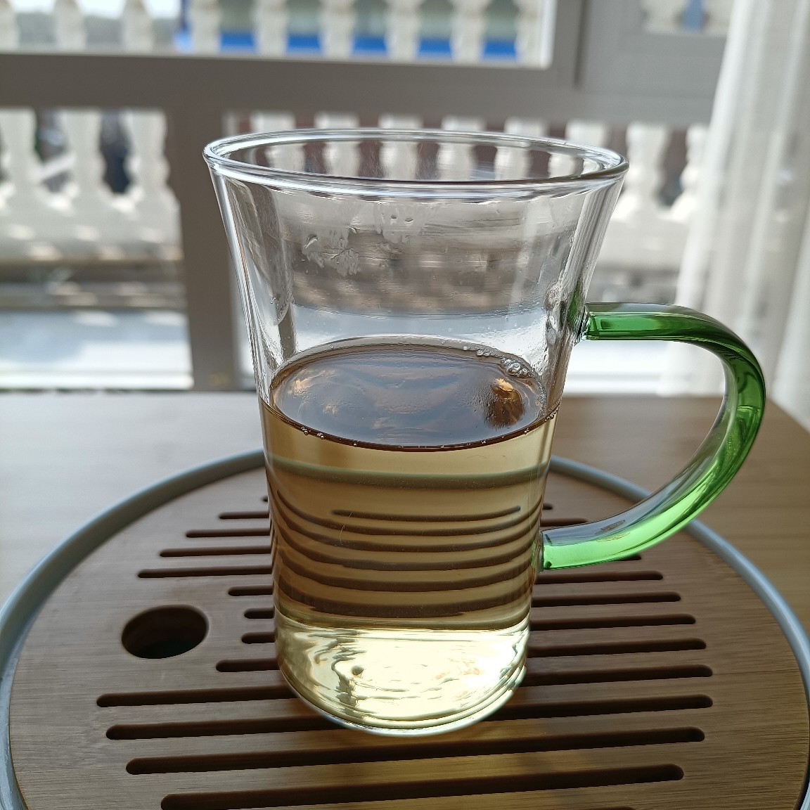 Green Tea Tea Glass Bottle Trumpet Two Kinds of Capacity Transparent Glass Can Be Heated Color Handle Wholesale Sales Green Tea Tea Glass Bottle Trumpet Two Kinds of Capacity Transparent Glass Can Be Heated Color Handle Wholesale Sales