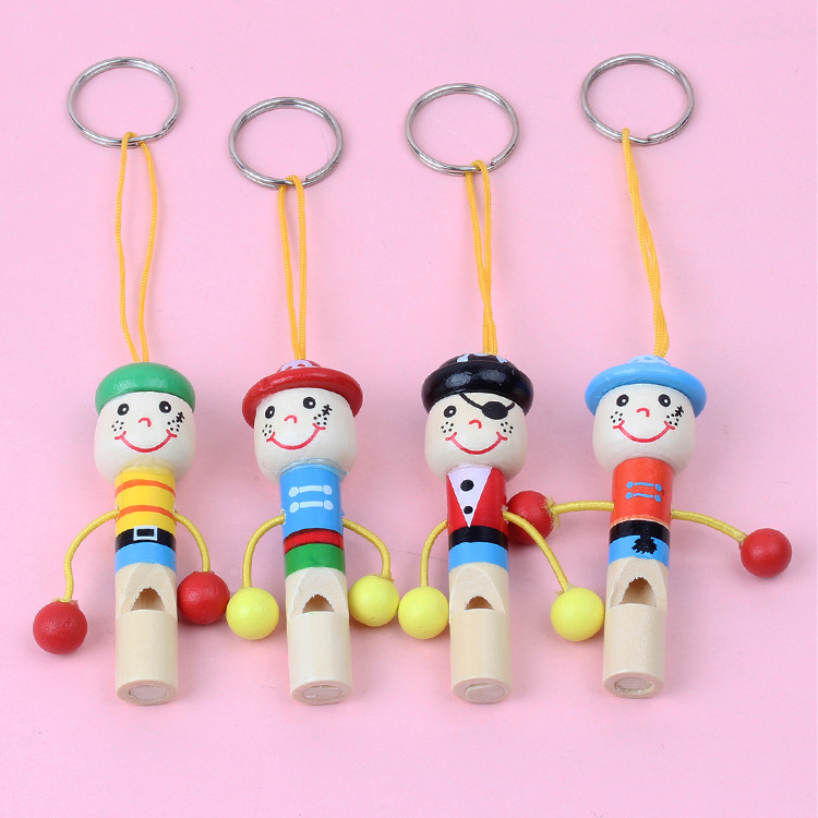 Cute Cartoon Pirate Whistle Wooden Children&#039;s Whistle Cartoon Whistle Music Toys Children&#039;s Toys