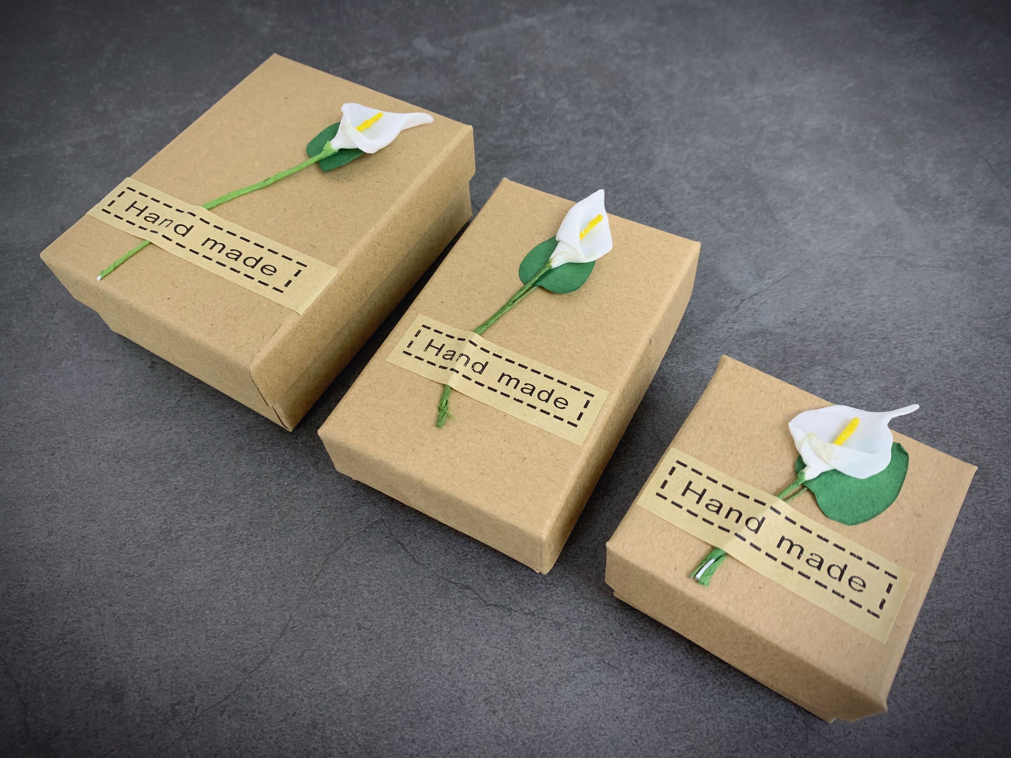 Classic kraft paper horseshoe decoration packaging box fashion ring box high-end necklace box delicate stud box 