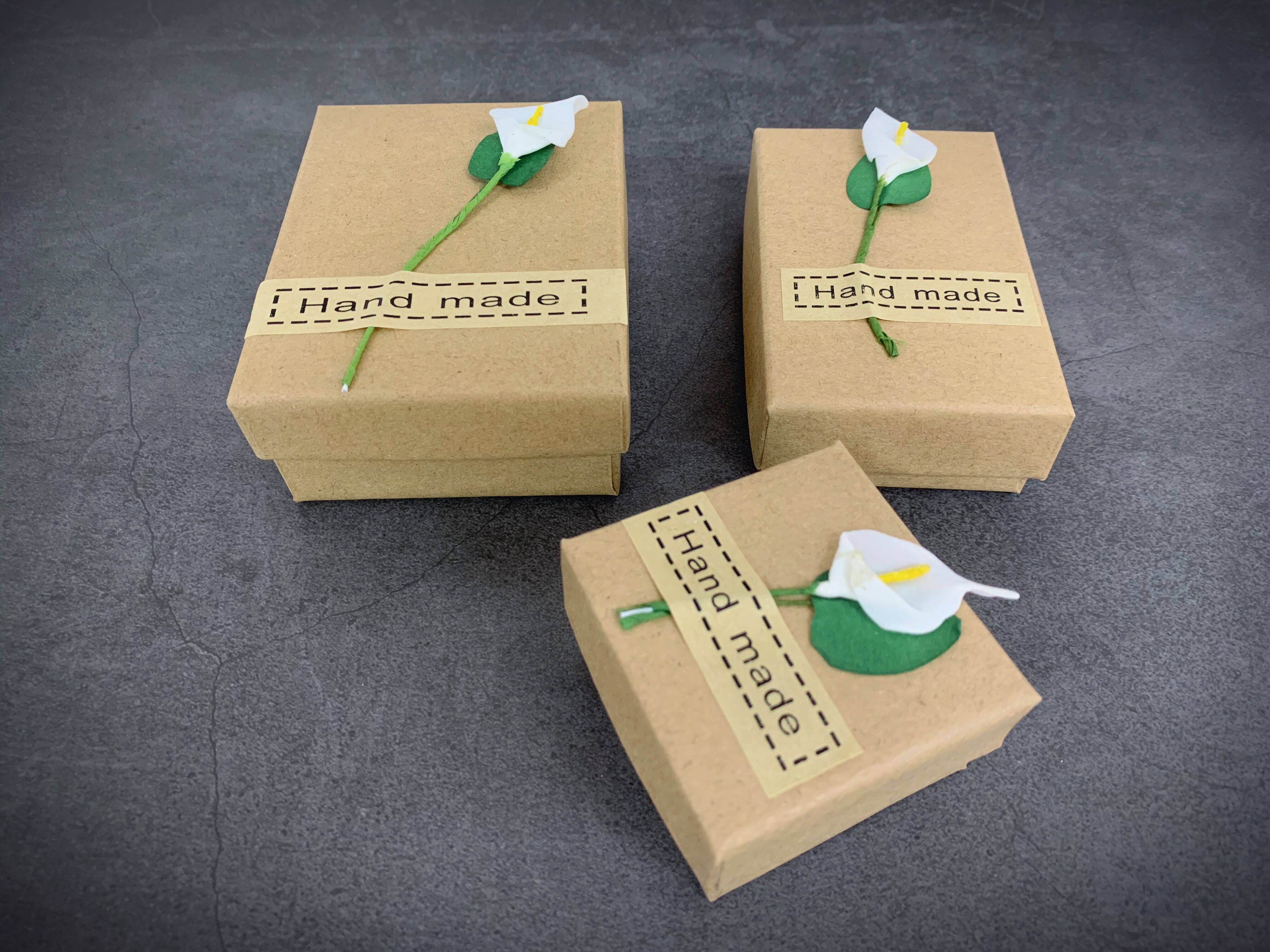 Classic kraft paper horseshoe decoration packaging box fashion ring box high-end necklace box delicate stud box 