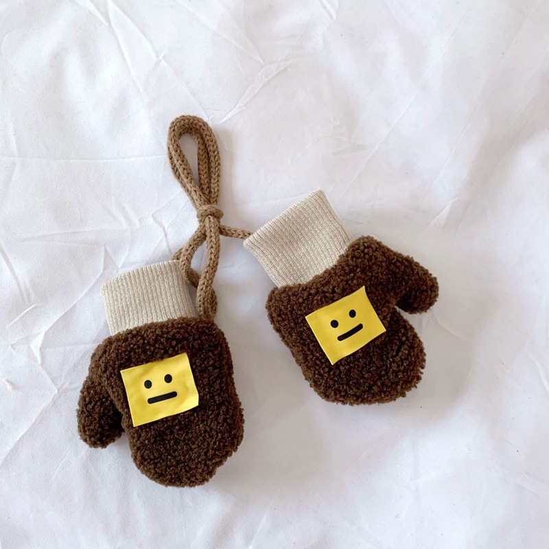 Children's Expression Gloves Winter Warm with Velvet Baby Lambswool Bag Finger Gloves Halter Finger Gloves for Men and Women Children's Expression Gloves Winter Warm with Velvet Baby Lambswool Bag Finger Gloves Halter Finger Gloves for Men and Women