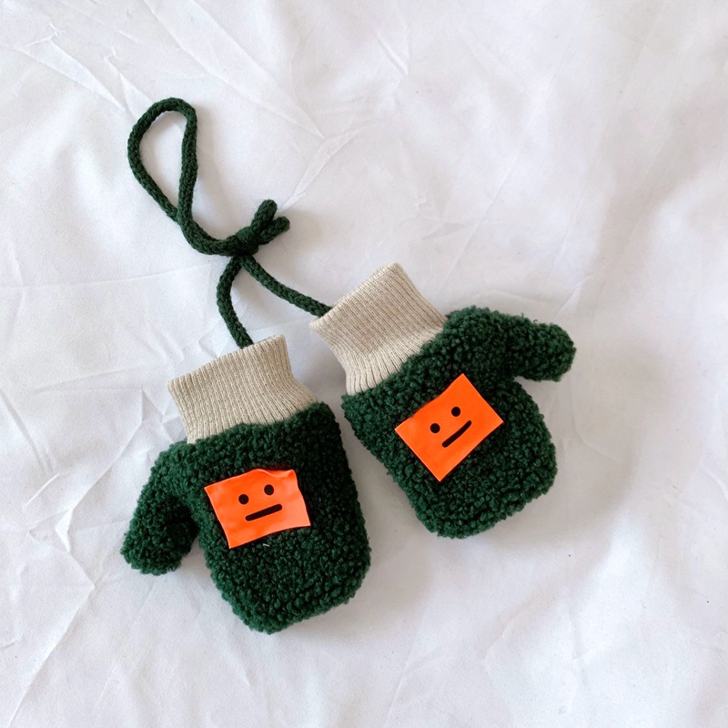 Children's Expression Gloves Winter Warm with Velvet Baby Lambswool Bag Finger Gloves Halter Finger Gloves for Men and Women Children's Expression Gloves Winter Warm with Velvet Baby Lambswool Bag Finger Gloves Halter Finger Gloves for Men and Women
