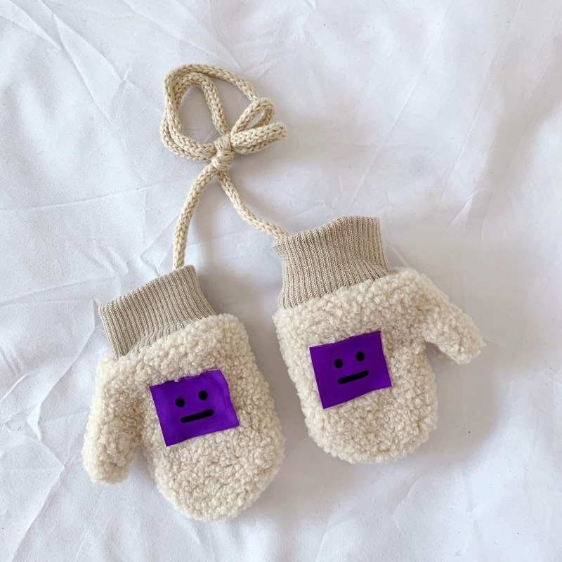 Children's Expression Gloves Winter Warm with Velvet Baby Lambswool Bag Finger Gloves Halter Finger Gloves for Men and Women Children's Expression Gloves Winter Warm with Velvet Baby Lambswool Bag Finger Gloves Halter Finger Gloves for Men and Women