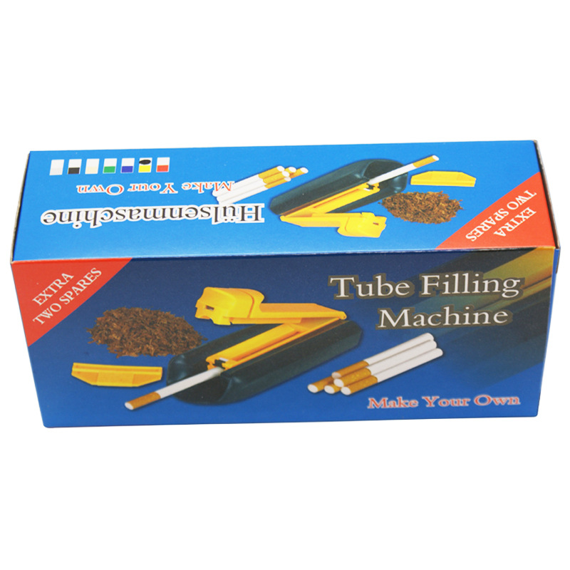 Factory Direct Sales Manual Smoke Generator Single Tube Plastic Cigarette Stuffer 8mm with Empty Pipe Cigarette Rolling Machine in Stock Wholesale