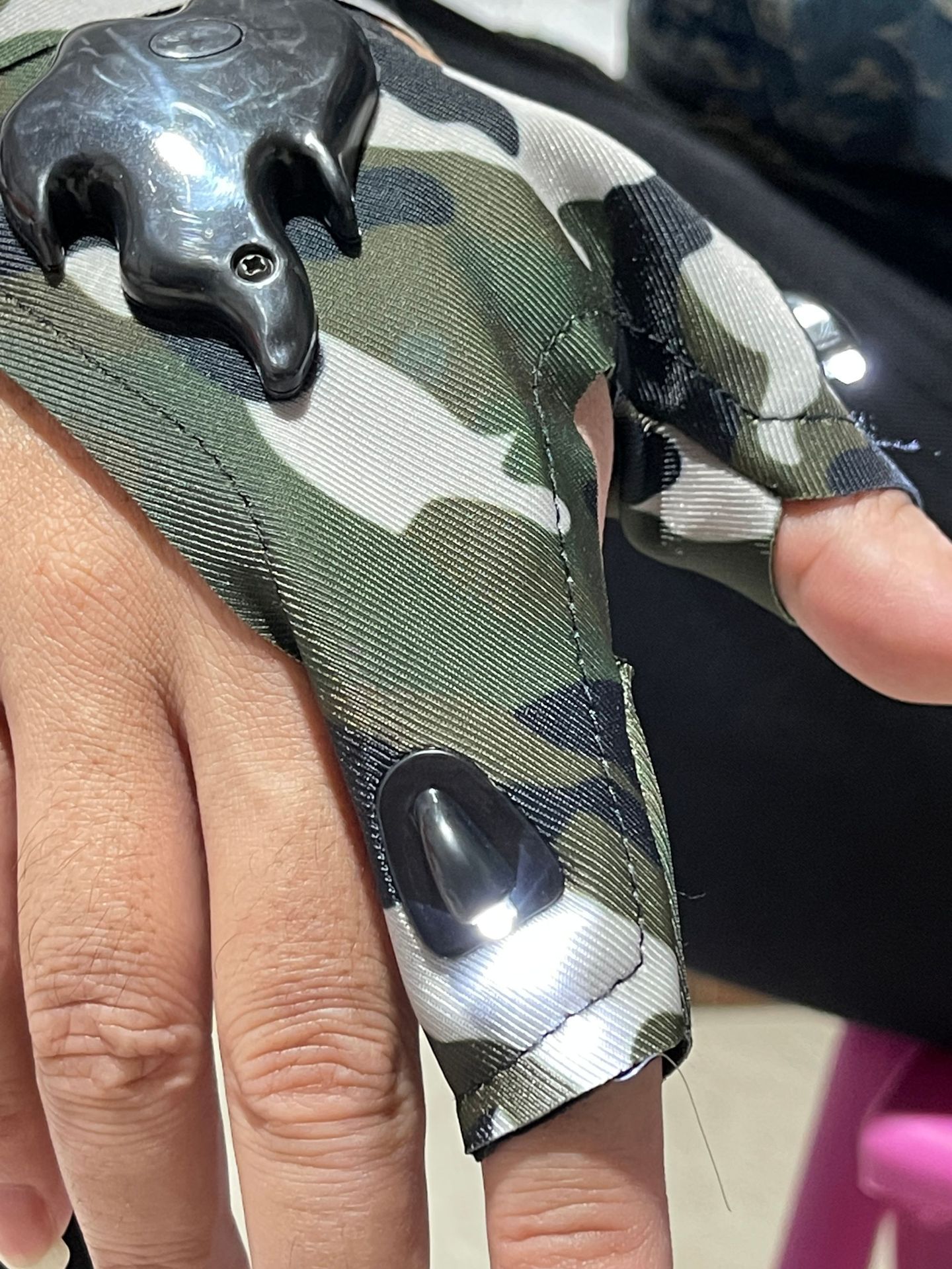 Led Rechargeable Sunscreen Fishing Gloves Button Waterproof Breathable with Light Finger Stall Outdoor Lighting Repair Gloves