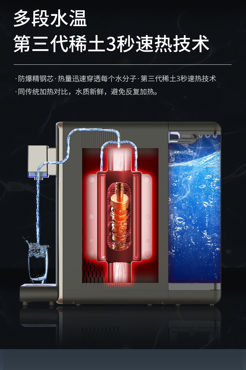 Desktop Installation-Free Water Purifier Rich Hydrogen Generator Household RO Reverse Osmosis Hot and Cold All-in-One Machine Water Dispenser Water Purifier