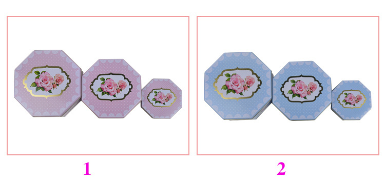 European flowers octagonal horse mouth box wedding with a gift box chocolate candy box metal box storage box European flowers octagonal horse mouth box wedding with a gift box chocolate candy box metal box storage box