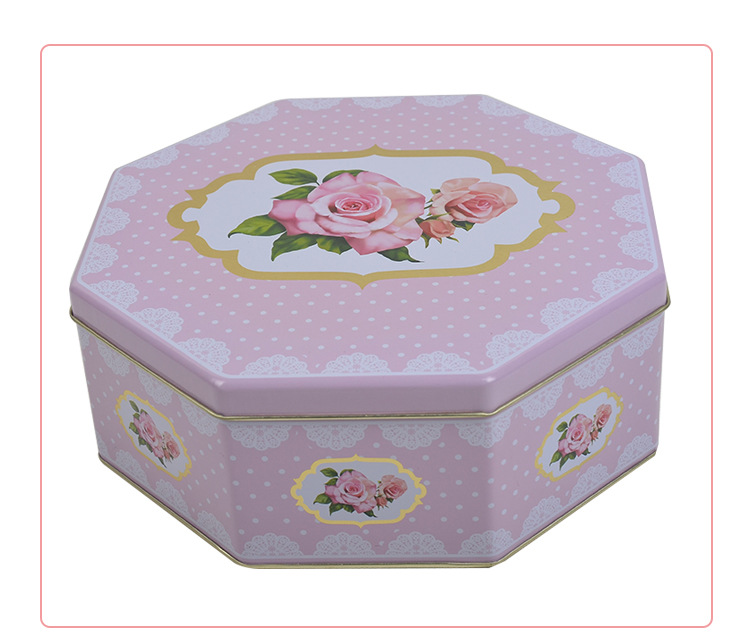 European flowers octagonal horse mouth box wedding with a gift box chocolate candy box metal box storage box European flowers octagonal horse mouth box wedding with a gift box chocolate candy box metal box storage box