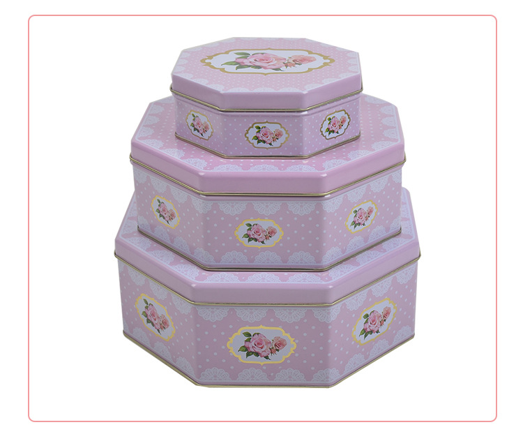 European flowers octagonal horse mouth box wedding with a gift box chocolate candy box metal box storage box European flowers octagonal horse mouth box wedding with a gift box chocolate candy box metal box storage box
