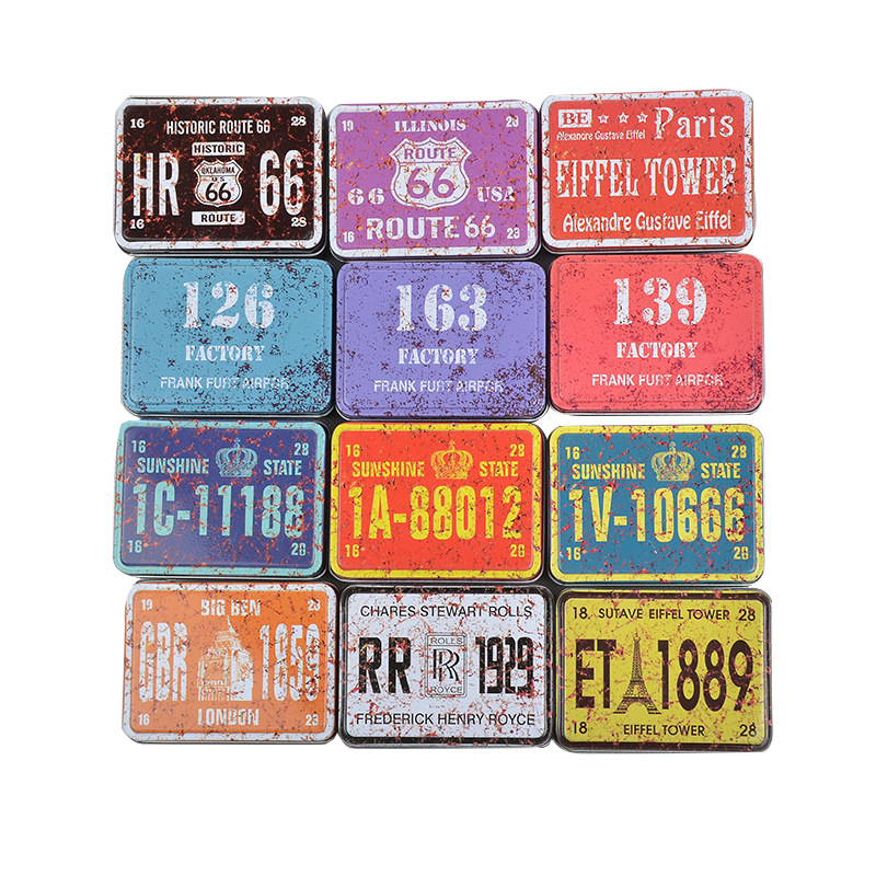 Cartoon receiving box hardware long square box tinplate box wedding candy box jewelry gift box condom box set Cartoon receiving box hardware long square box tinplate box wedding candy box jewelry gift box condom box set