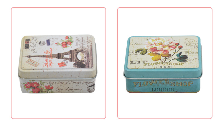 Cartoon receiving box hardware long square box tinplate box wedding candy box jewelry gift box condom box set Cartoon receiving box hardware long square box tinplate box wedding candy box jewelry gift box condom box set