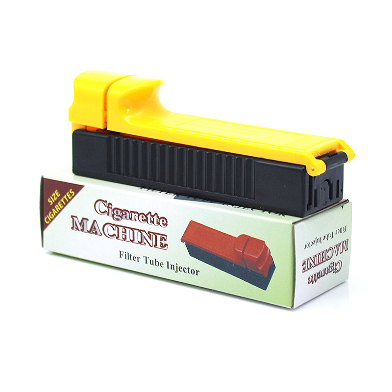 Factory Direct Sales Plastic Smoke Generator New Single Tube Plastic Cigarette Rolling Machine Manual Push-Pull Mini Smoke Generator Lot