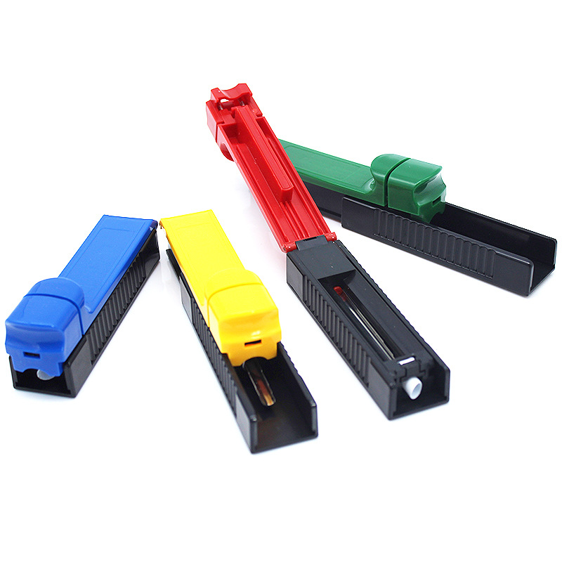 Factory Direct Sales Plastic Smoke Generator New Single Tube Plastic Cigarette Rolling Machine Manual Push-Pull Mini Smoke Generator Lot