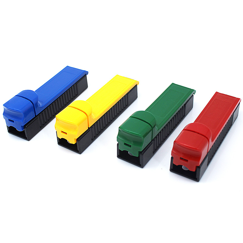 Factory Direct Sales Plastic Smoke Generator New Single Tube Plastic Cigarette Rolling Machine Manual Push-Pull Mini Smoke Generator Lot