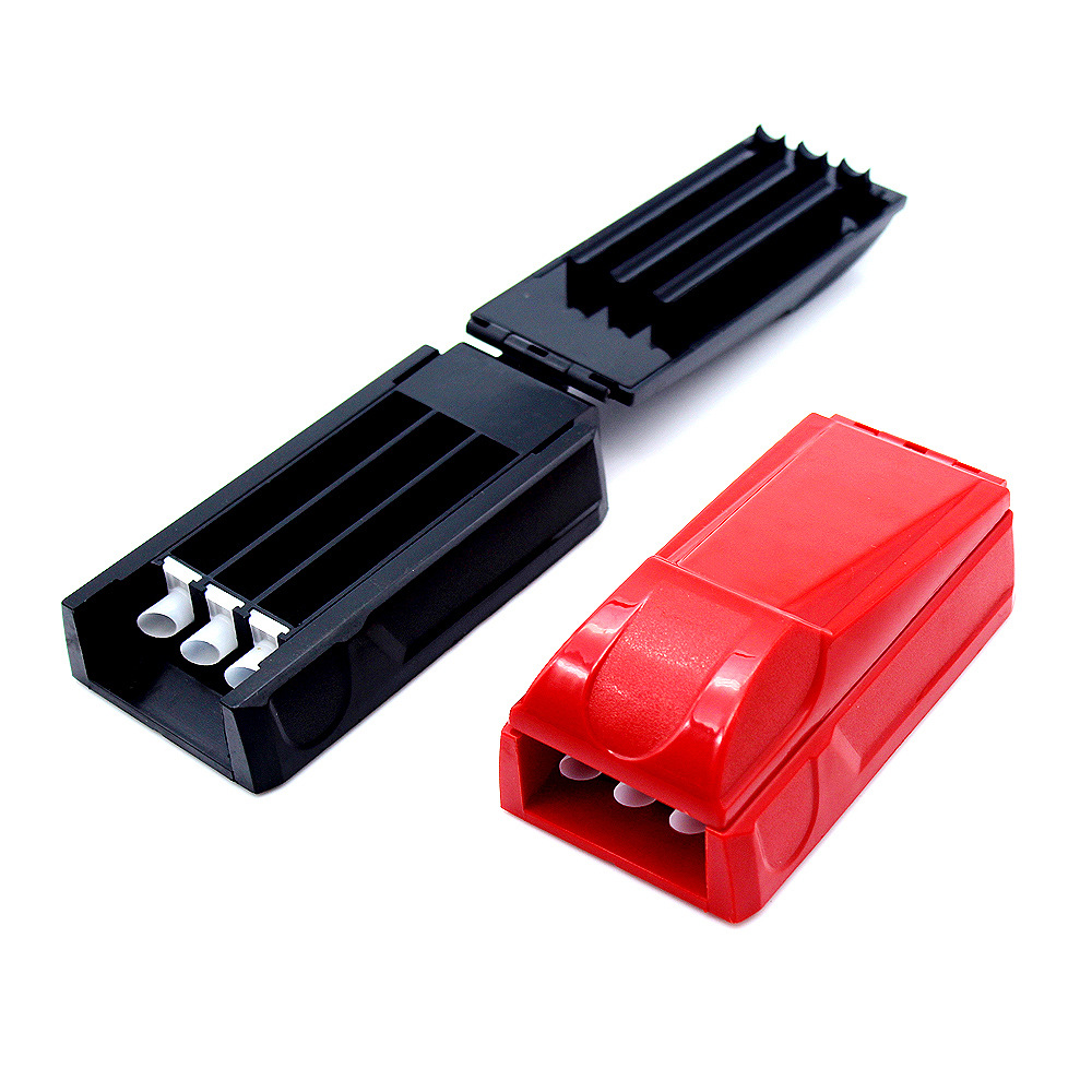 Factory Direct Sales Mini Three Tube Smoke Generator Hand Pull Plastic Manual Cigarette Making Machine Portable Smoke Generator Spot