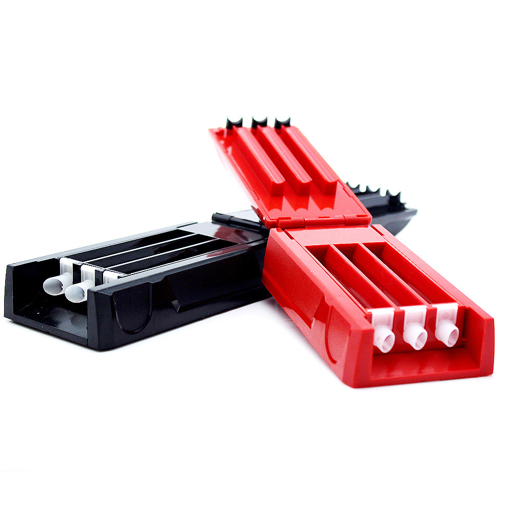 Factory Direct Sales Mini Three Tube Smoke Generator Hand Pull Plastic Manual Cigarette Making Machine Portable Smoke Generator Spot