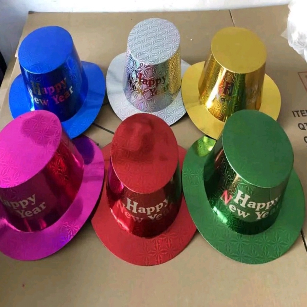 Party Topper Paper Hat New Year Carnival Paper Hat Party Paper Topper Laser Glossy Topper