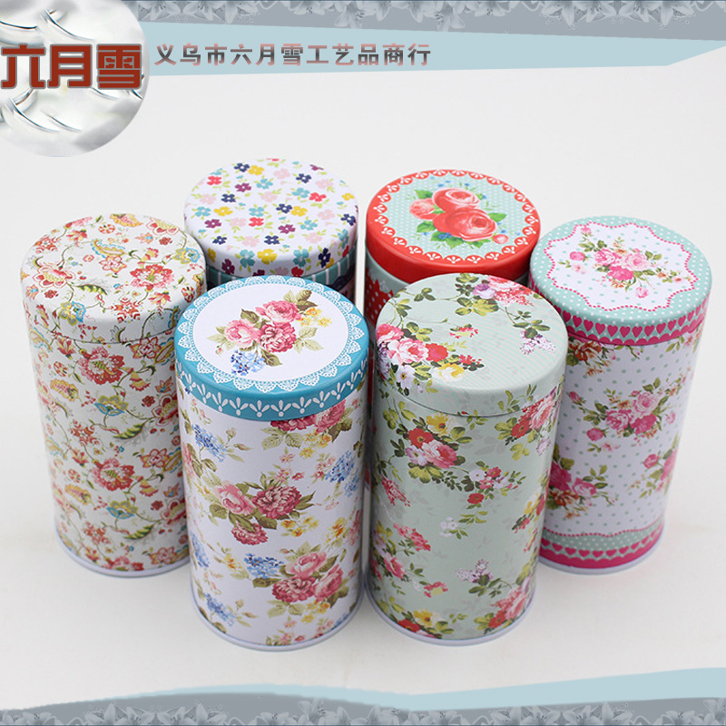 Sealed candy box Rural style four color printing tin box sealed candy box