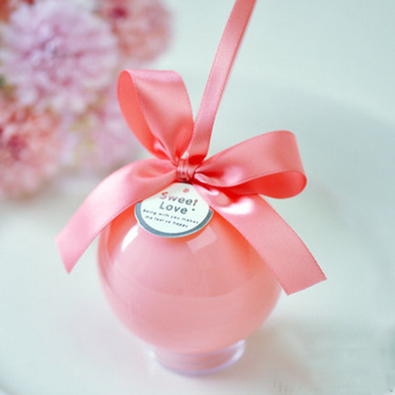 Wedding Creative round Ball Candy Box European Wedding Wedding Candies Box Plastic round Fruit Box Factory Wholesale