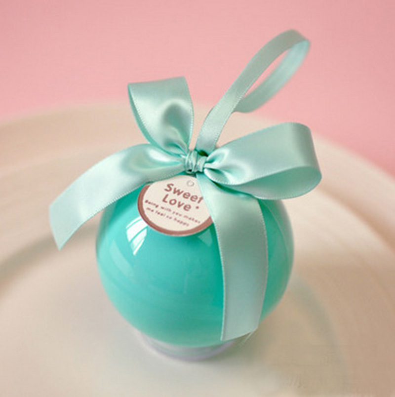 Wedding Creative round Ball Candy Box European Wedding Wedding Candies Box Plastic round Fruit Box Factory Wholesale