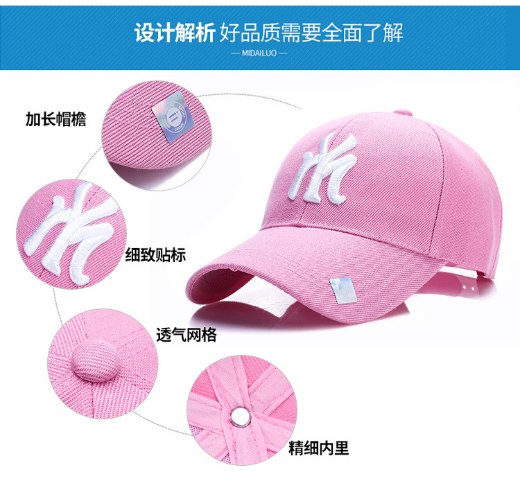 Men and Women Outdoor Korean Style Baseball Cap Autumn and Winter Sun Protection Alphabet Peaked Cap Couple Casual Hat